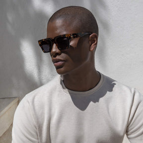a man is wearing sunglasses and a hat 